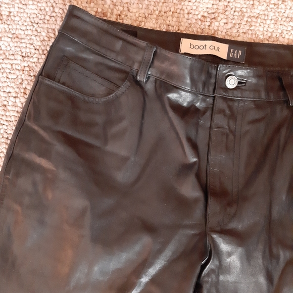 GAP Denim - Vintage Gap Black Leather High Waisted Jeans sz 12
